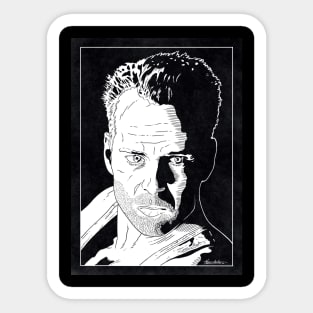 JOHN McCLANE - Die Hard (Black and White) Sticker